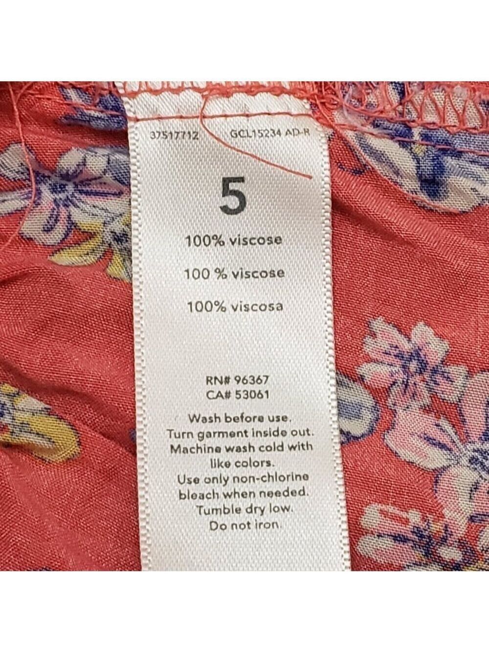 Girls OshKosh B'gosh Casual Dress Size 5 Pink Floral - Picture 4 of 6